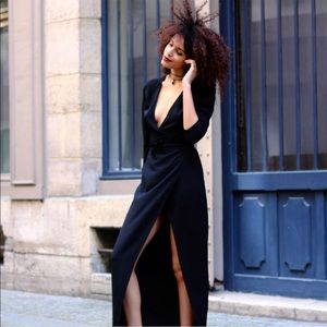 American Apparel Maxi Wrap Dress